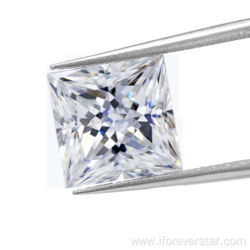 Princess Square VVS DEF White Moissanite Stone